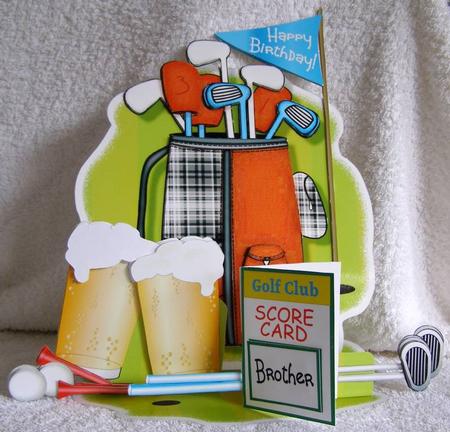 Giant Easel Tableau 3D Card Kit - Glorious Golf by Margaret McCartney