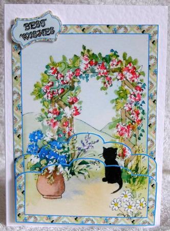 Cat and Floral Arch by Margaret McCartney