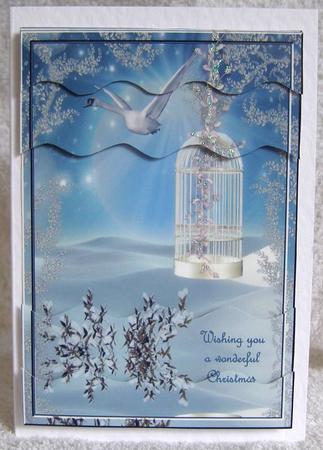 A Winters Scene Wavy Side Stacker by Margaret McCartney