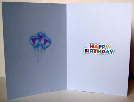 Male Balloon Birthday Insert by Margaret McCartney