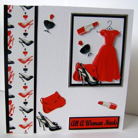 All a Woman Needs Decoupage Design by Margaret McCartney