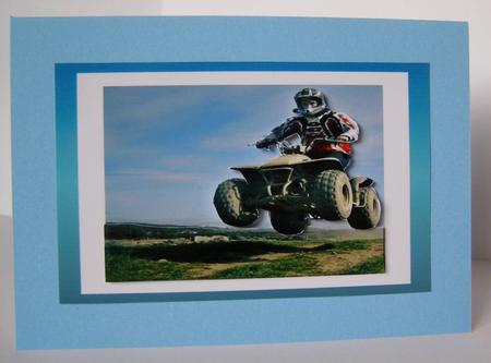 Quad Biker Decoupage by Margaret McCartney