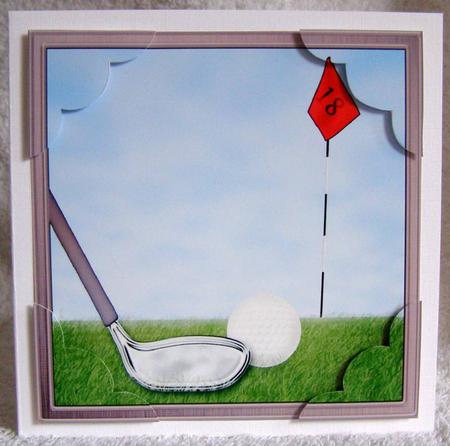 8 x 8 Golf Scalloped Corner Topper by Margaret McCartney