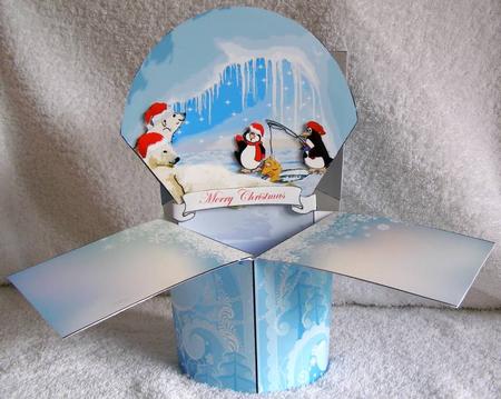 Artic Holiday 3D Spring Popup Card Kit by Margaret McCartney