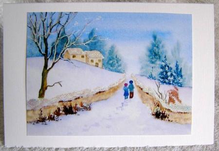 4 Winter Watercolour Toppers by Margaret McCartney