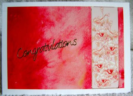 Rose and Crushed Silk Blank Card - Red Shade by Margaret McCartney