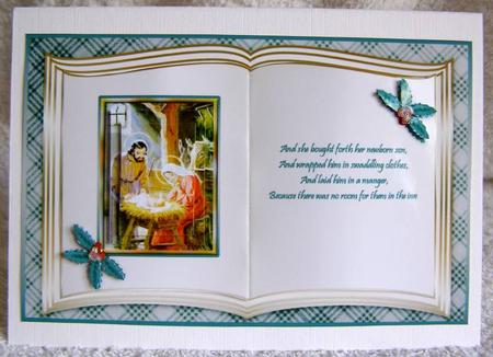 The Nativity Book Card Front with Pyramage by Margaret McCartney