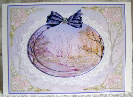 Virgin Snow Decoupage Sheet with Gold Trims by Margaret McCartney