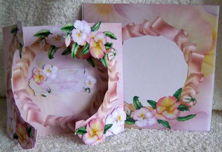 Aperture Gatefold Card Kit - Posie Ring of Pansies by Margaret McCartney