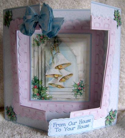 Open Fronts 7x7" Gatefold Card Kit - Christmas Bells by Margaret McCartney