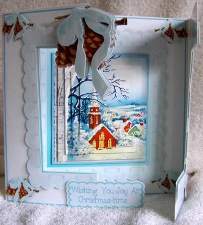 Open Fronts 7x7" Gatefold Card Kit - Christmas Evensong by Margaret McCartney