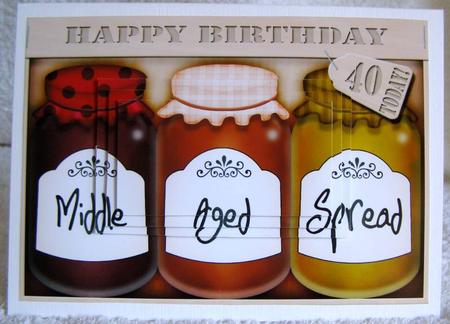 A5 Novelty Middle Aged 40th Birthday Jams N Chutney Pyramage by Margaret McCartney