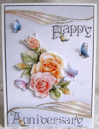 Happy Anniversary 5x7 Card by Margaret McCartney