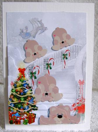 Grand Staircase Tumbling Teddies by Margaret McCartney