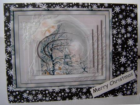 Window Onto Wonderland Double Pyramid Card Front by Margaret McCartney