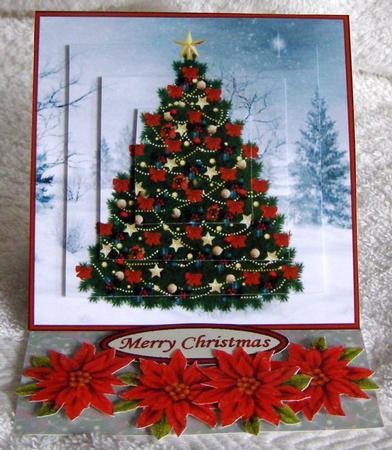 Oh Pretty Christmas Tree Mini Easel Card by Margaret McCartney