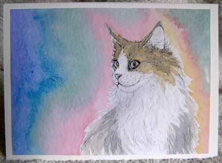 Cat Thinking Happy Thoughts by Margaret McCartney