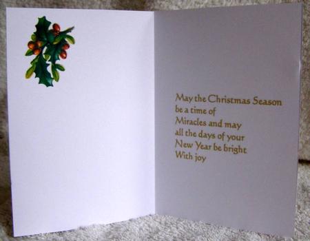 Christmas Greetings Insert by Margaret McCartney