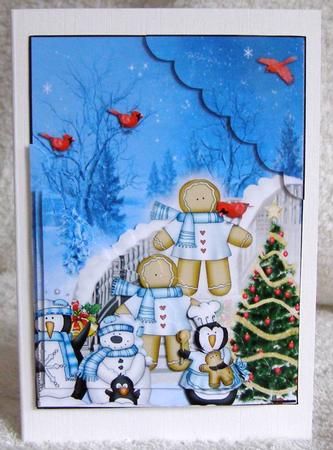 Grand Staircase Winter Friends 5x7 by Margaret McCartney
