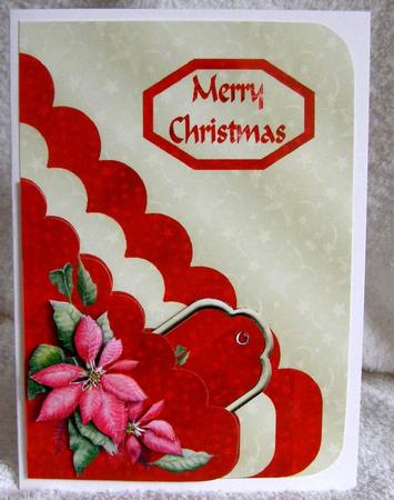 Poinsettia Pocket Card Front by Margaret McCartney