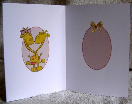 Giraffes in Love Wedding/anniversary Insert by Margaret McCartney
