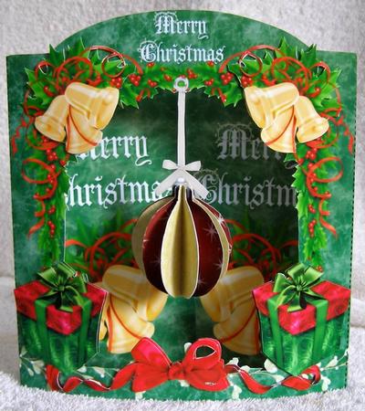 Christmas Bauble Back to Front Card Kit. by Margaret McCartney