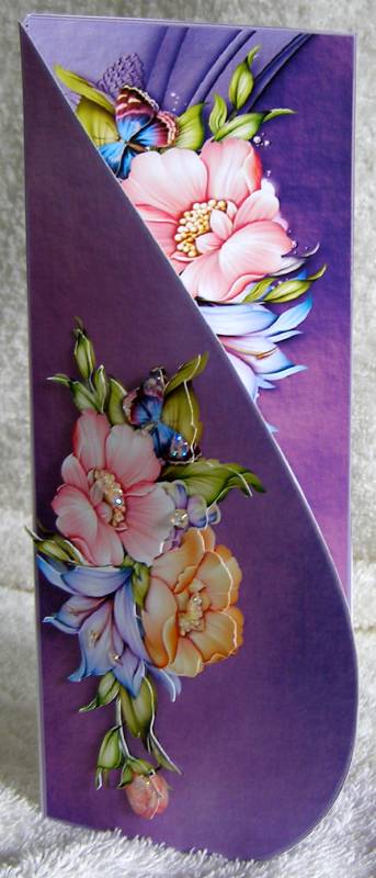 Flowers Teardrop Card by Margaret McCartney