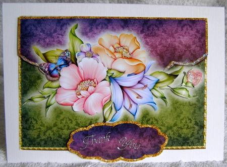 Flora and Butterfly 5x7 Mock Envelope by Margaret McCartney