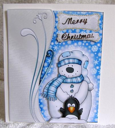 Snowman and His Buddy 5x7 by Margaret McCartney