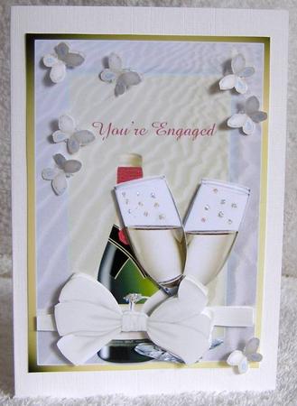 Engagement Champagne and Butterflies by Margaret McCartney