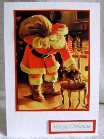 Fireside Santa Decoupage. by Margaret McCartney