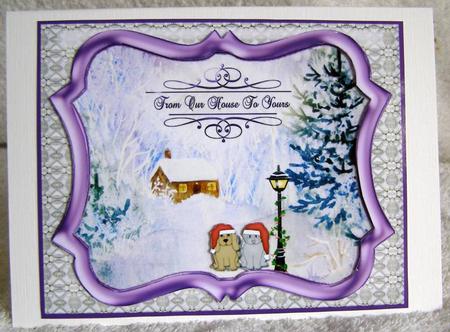 Cabin in the Woods Christmas Topper by Margaret McCartney