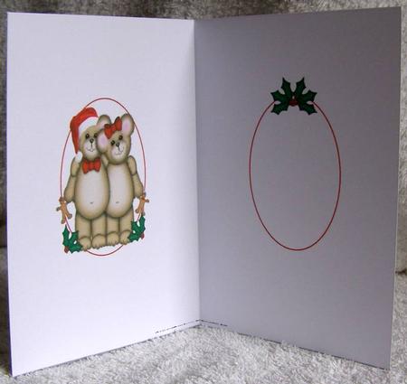 Christmas Teddy Couple Insert by Margaret McCartney