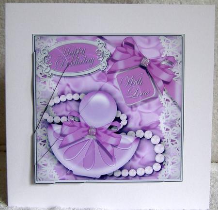 Perfume Lace N Pearls Fan Pyramage Topper by Margaret McCartney