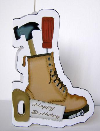 In His Shoes 2 - Large Shaped Card by Margaret McCartney