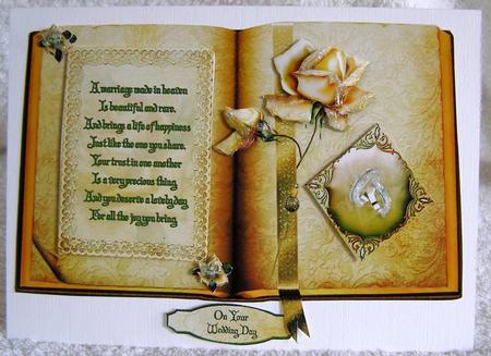Wedding/anniversary Book with Poem and Decoupage by Margaret McCartney