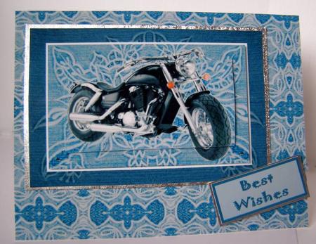 Denim Harley Davidson by Margaret McCartney