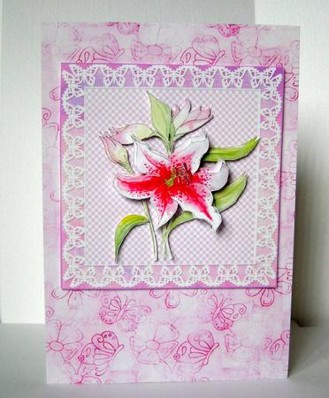 Step by Step Decoupage - Lilies on Gingham and Lace by Margaret McCartney
