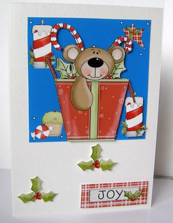 Christmas Teddy and Decoupage by Margaret McCartney