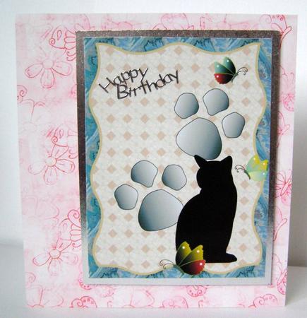 A4 "cat, Prints and Butterflies" by Margaret McCartney