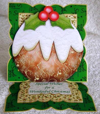 Christmas Pudding Easel & Optional Decoupage by Margaret McCartney