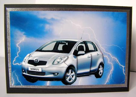 Toyota Yaris Decoupage by Margaret McCartney