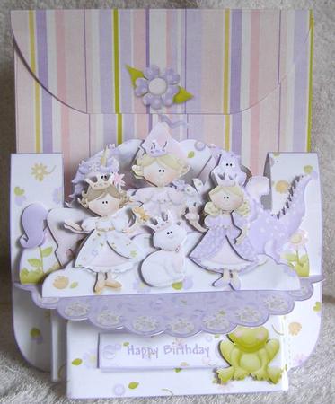 Pretty Princess 3D Shelf Card with Card Box by Margaret McCartney