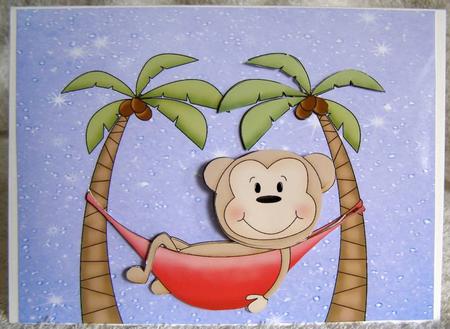 Cute Monkey in a Hammock by Margaret McCartney
