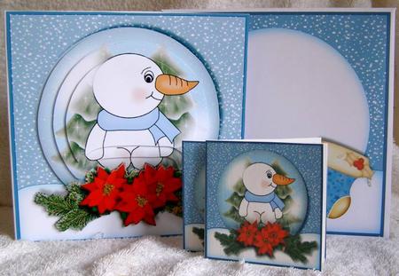 Snowglobe Cuties Card Kit - Snowman Cutie by Margaret McCartney