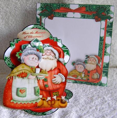 Santa's Cookies - 3D Teabag Easel Bracket Card Kit by Margaret McCartney