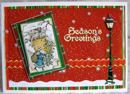 Christmas Scene with a Lampost by Margaret McCartney