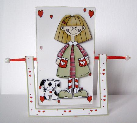 Cute Little Girl Spinner Card by Margaret McCartney