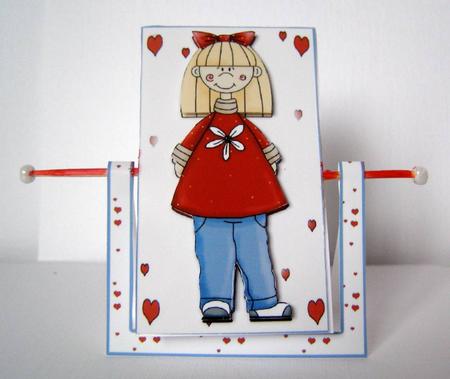 Cute Little Girl Spinner Card by Margaret McCartney
