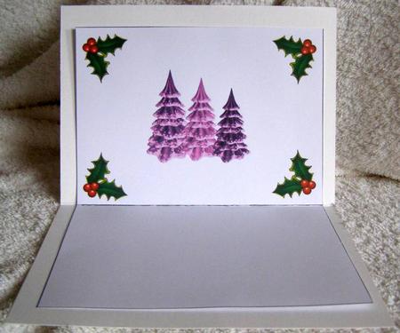 Pink Christmas Trees Insert by Margaret McCartney